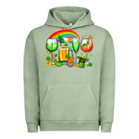 Pigment Oil Green wine glasses st. patricks Urban Hoodie - OliviaCreatesArt