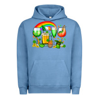 Pigment Pebble Blue wine glasses st. patricks Urban Hoodie - OliviaCreatesArt