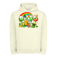 Pigment Pistachio wine glasses st. patricks Urban Hoodie - OliviaCreatesArt