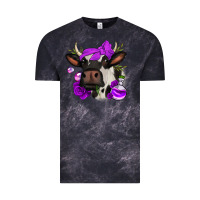 Cloud Black halloween roses cow Vintage Tee - Jasminsmagicworld