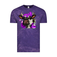 Cloud Purple halloween roses cow Vintage Tee - Jasminsmagicworld