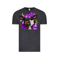 Vintage Black halloween roses cow Vintage Tee - Jasminsmagicworld