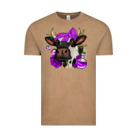 Halloween Roses Cow Vintage Tee | Teevron