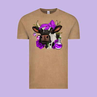 Halloween Roses Cow Vintage Tee Designed By Jasminsmagicworld