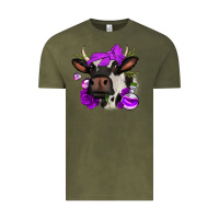 Vintage Olive halloween roses cow Vintage Tee - Jasminsmagicworld