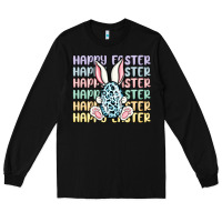 Black happy easter Long Sleeve Tee - MaliasSmallBusiness