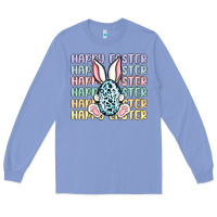 Colony Blue happy easter Long Sleeve Tee - MaliasSmallBusiness