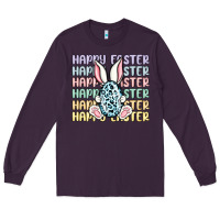 Plum happy easter Long Sleeve Tee - MaliasSmallBusiness