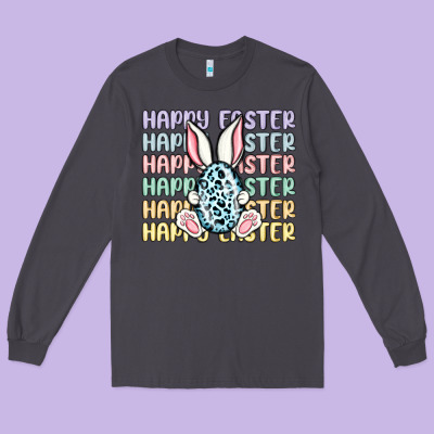 Happy Easter Long Sleeve Tee Designed By Maliassmallbusiness