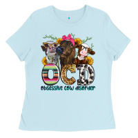 Baby Blue ocd obsessive cow disorder Ladies Tee - Zillion Design Studio