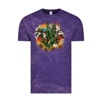 Cloud Purple cowhide aztec sunflowers cactus Vintage Tee - AdoDesignShop
