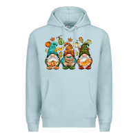 Blue Mist Fall gnomes Premium Hoodie - NancyCooperArtShop