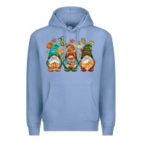 Colony Blue Fall gnomes Premium Hoodie - NancyCooperArtShop