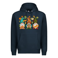 Navy Fall gnomes Premium Hoodie - NancyCooperArtShop