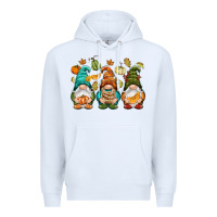 White Fall gnomes Premium Hoodie - NancyCooperArtShop