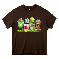Chocolate Brown tennis coffee cups Heavy Core Tee - Zillion Design Studio