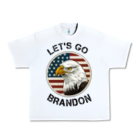 White Lets Go Brandon American Bald Eagle Urban Heavy Tee - Jasminsmagicworld