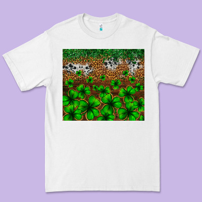 St. Patrick's Day Leopard Cowhide Tumbler Premium Tee Designed By Neo Western