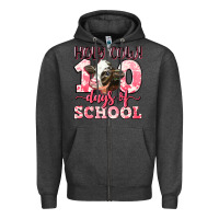 Charcoal Heather holy cow 100 days of school Zipper Hoodie - LillyAllenDesigns