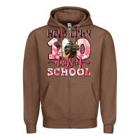 Chestnut holy cow 100 days of school Zipper Hoodie - LillyAllenDesigns
