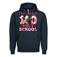 Navy holy cow 100 days of school Zipper Hoodie - LillyAllenDesigns