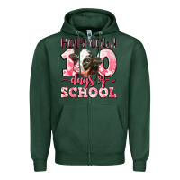Sports Green holy cow 100 days of school Zipper Hoodie - LillyAllenDesigns