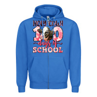 True Royal holy cow 100 days of school Zipper Hoodie - LillyAllenDesigns