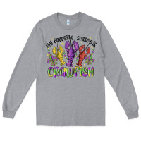 Heather Grey my favorite season is crawfish Long Sleeve Tee - MaliasSmallBusiness