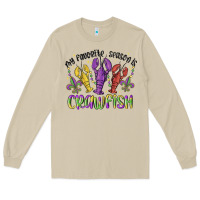 Mushroom my favorite season is crawfish Long Sleeve Tee - MaliasSmallBusiness