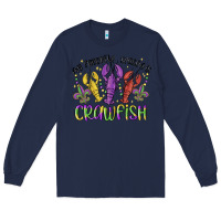 Navy my favorite season is crawfish Long Sleeve Tee - MaliasSmallBusiness