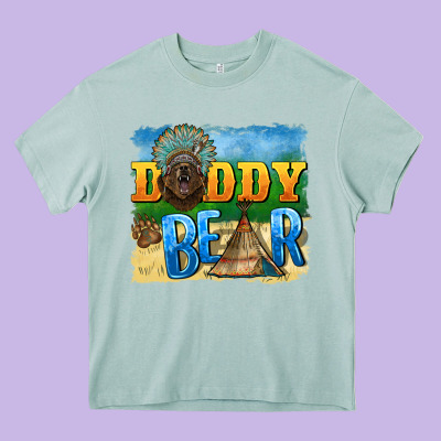 Daddy Bear Native Heavy Core Tee Designed By Barkaloodesign