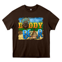 Chocolate Brown daddy bear native Heavy Core Tee - BarkalooDesign