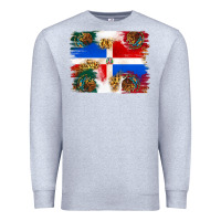 Heather Grey Mexican and Puerto Rico Flag Premium Sweatshirt - texasbilliewilder