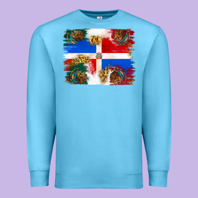 Mexican And Puerto Rico Flag Premium Sweatshirt Designed By Texasbilliewilder