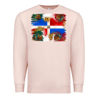 Pale Pink Mexican and Puerto Rico Flag Premium Sweatshirt - texasbilliewilder