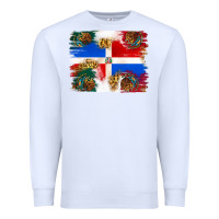 White Mexican and Puerto Rico Flag Premium Sweatshirt - texasbilliewilder