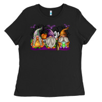 Black Halloween Gnomes Ladies Tee - texasbilliewilder