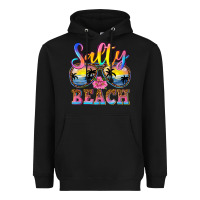Black Salty beach Heavyweight Hoodie - NancyCooperArtShop