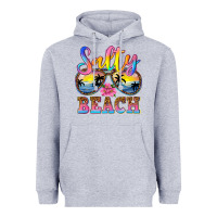 Heather Grey Salty beach Heavyweight Hoodie - NancyCooperArtShop