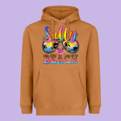 Salty Beach Heavyweight Hoodie Designed By Nancycooperartshop