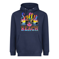 Navy Salty beach Heavyweight Hoodie - NancyCooperArtShop