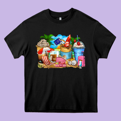 Travel Coffee Cups Heavy Core Tee Designed By Zillion Design Studio