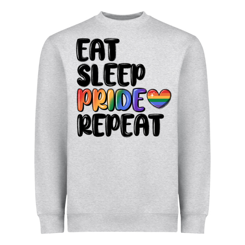 Eat Sleep Pride Repeat Heavyweight Sweatshirt by MaliasSmallBusiness | Teevron