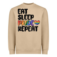 Mushroom eat sleep pride repeat Heavyweight Sweatshirt - MaliasSmallBusiness