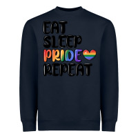 Navy eat sleep pride repeat Heavyweight Sweatshirt - MaliasSmallBusiness