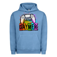 Pigment Pebble Blue gaymer lgbtq gaming Urban Hoodie - OliviaCreatesArt