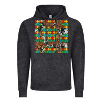 Vintage Black western autism seamless pattern Vintage Hoodie - Artiststas