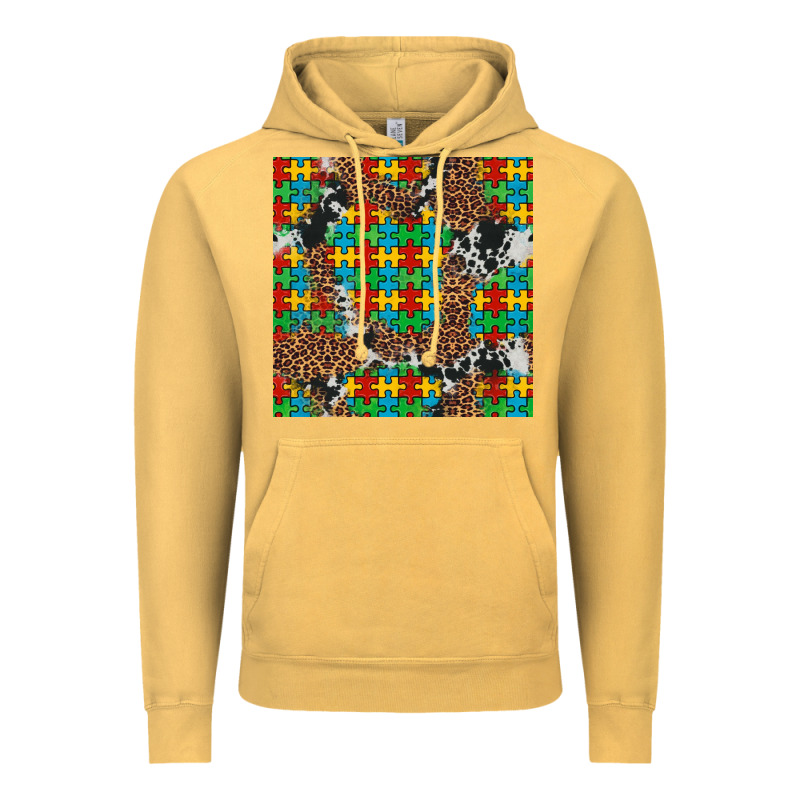 Western Autism Seamless Pattern Vintage Hoodie by Artiststas | Teevron