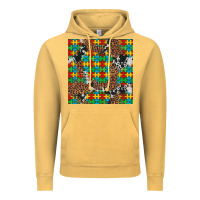 Vintage Mustard western autism seamless pattern Vintage Hoodie - Artiststas