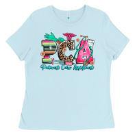 Baby Blue pca patient care assistant Ladies Tee - Zillion Design Studio